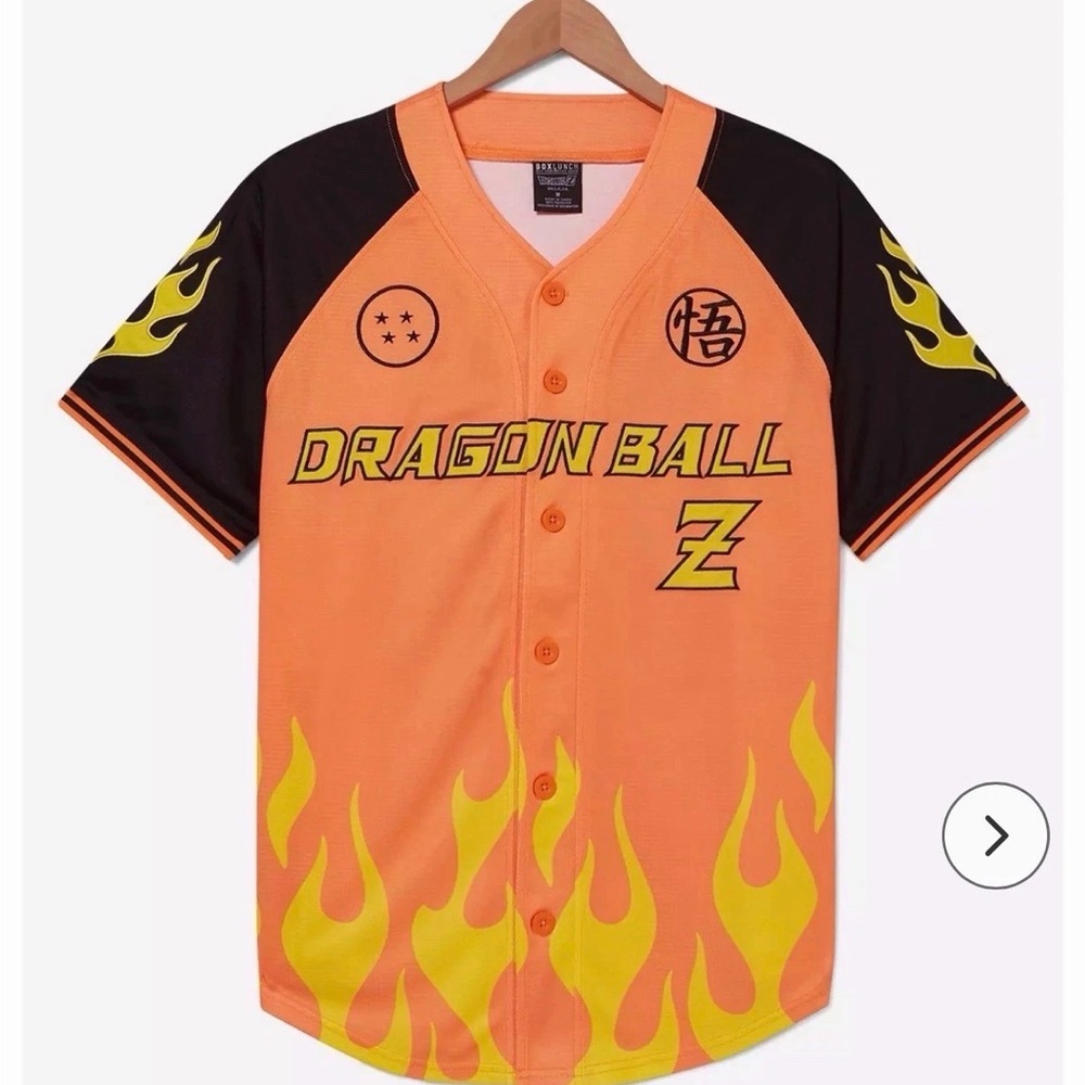 Dragon Ball Z Goku Flames Men's XL Jersey NWT